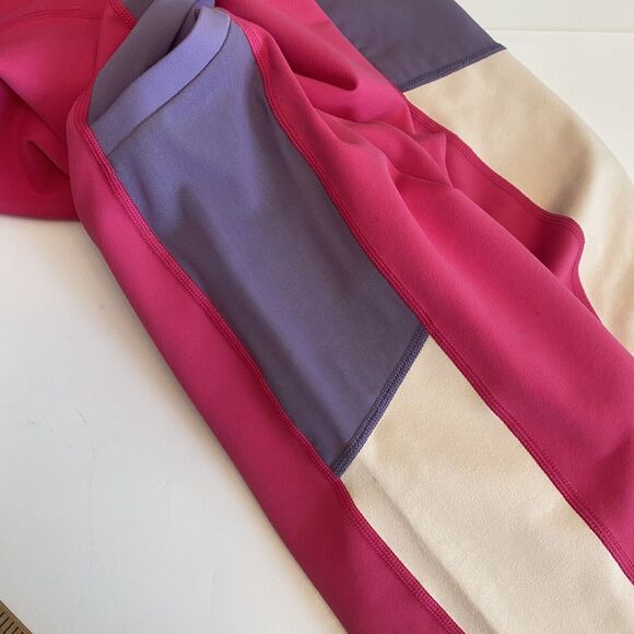 Fabletics Mila Power Hold High Waist Color-block Pink Purple Leggings Sz 2X NEW - Picture 6 of 9